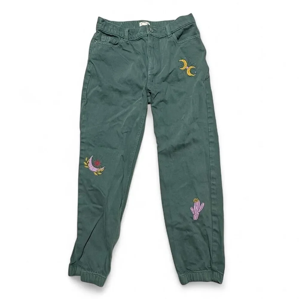 PacSun‎ Kids Green Celestial Graphic Jogger Jeans Size 12